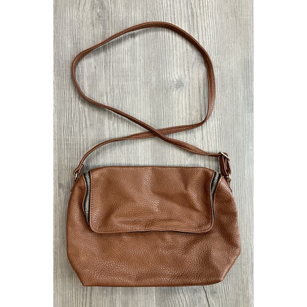 H&M Brown Faux Leather Crossbody Bag